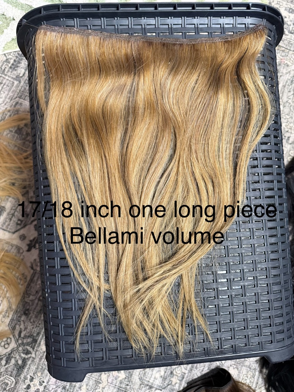 BELLAMI volume weft  Honey Blonde-Hair extension  with Subtle Highlights 17/18in